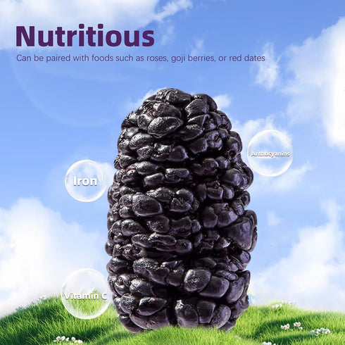 BAYUEDEGUA Mulberry 150g/5.29oz Mulberry, -Dried Black Dried clean ingredient list, pure dried fruit, sugar free