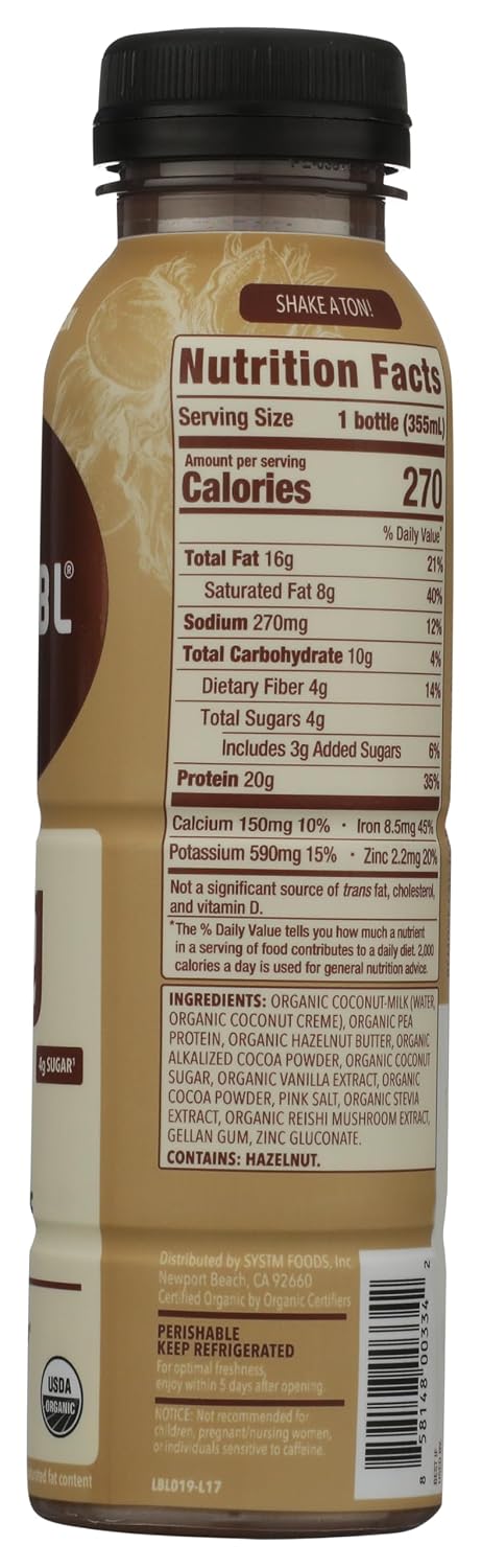 12 REBBL Organic Hazelnut Chocolate Protein, FZ