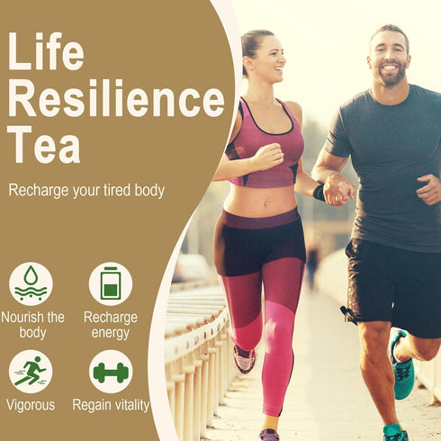 7 Count 7 (70g, 10g/bag) MAX FOODIE Life Resilience Tea, Rose Black Goji Berry Blend, Tea Bags, Natural Herbal Energy