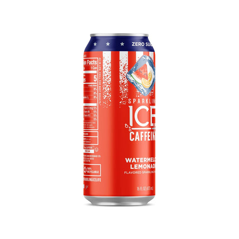 16oz Sparkling Ice +Caffeine Watermelon Lemonade Can
