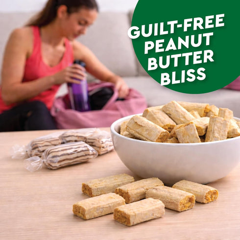 1 Sugar Free Peanut Butter Bars - Pound Individually Wrapped - Bulk Sugar-Free Crunchy & Cripsy Peanut Butter Candy