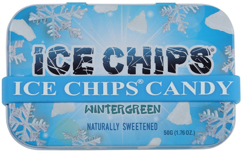 ICE CHIPS Xylitol Candy Tins 5.28 oz Total - Wintergreen, 3 Pack, Includes BAND as shown
