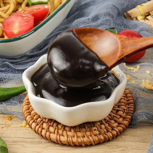 SXET 300g/10.58oz (1 Sweet Bean Sauce, Sweet Bean Paste, Sichuan Sweet Seasoning for Cooking, Pancakes, Salads Can)