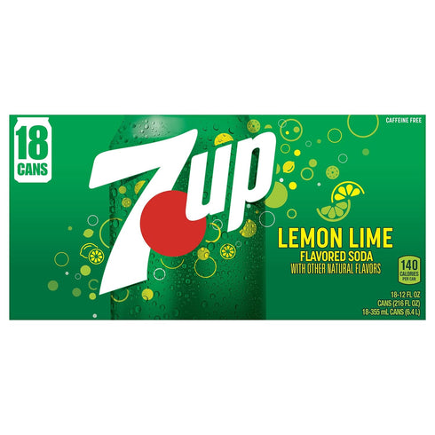 7 Up Soda 12 oz, 18pk
