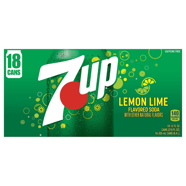 7 Up Soda 12 oz, 18pk