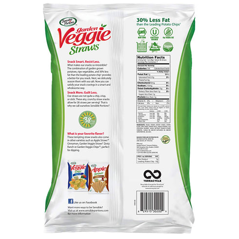 Sensible Portions Garden Veggie Sea Salt Straws, 7 oz Snack
