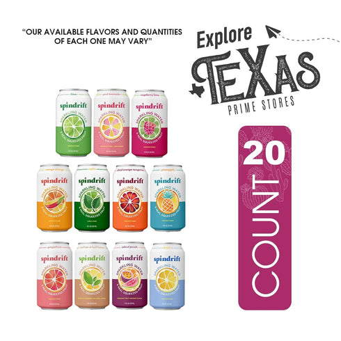 20- Pack 12 oz Spindrift of Master Collection Sparkling Water & Real Squeezed Fruit fl Can