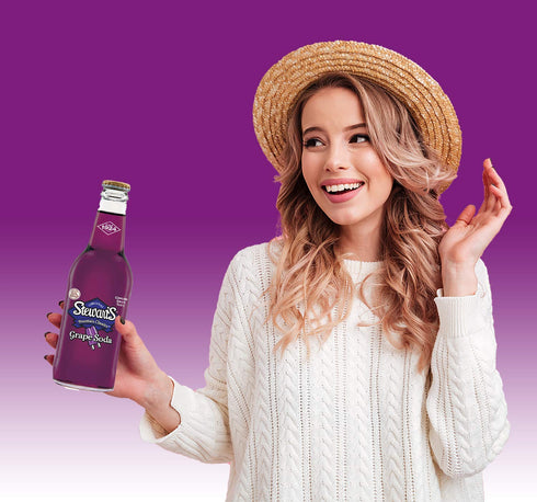 Stewart's 12 oz (12 Grape Soda, fl Glass Bottles)
