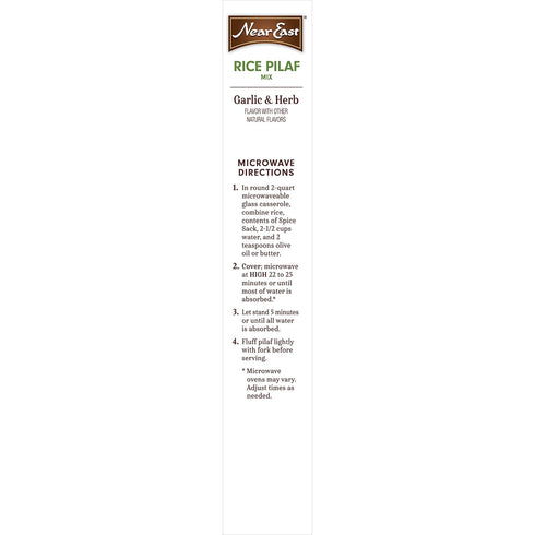 6.3oz Near East Rice Pilaf Mix, Garlic & Herb, Box