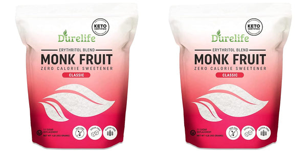Durelife Monk Fruit Sweetener, Classic - White Sugar Substitute, Keto Diet Friendly,