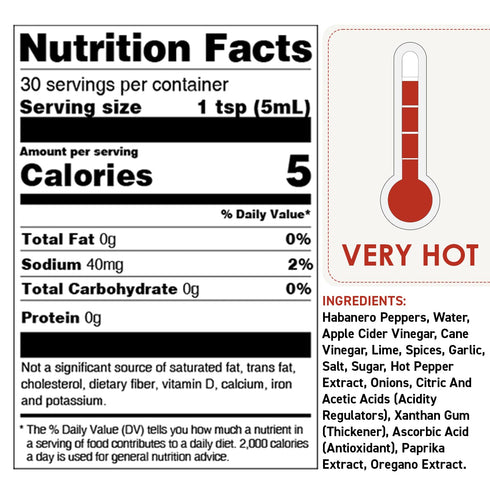 5oz (Pack 3) Dave's Gourmet Hurtin' Habanero Hot Sauce - Balanced Moderate Heat with Habanero, Garlic & Spices - Hot