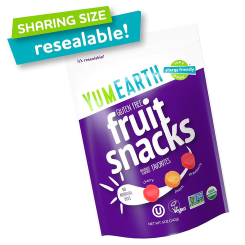 5 Oz YumEarth Organic Fruit Snacks, Assorted