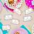 JIAYINGQI 50 Count Flower Oh Baby Mini Chocolate Bar Wrappers, Baby in Bloom Candy Bar Label, First Birthday Stickers