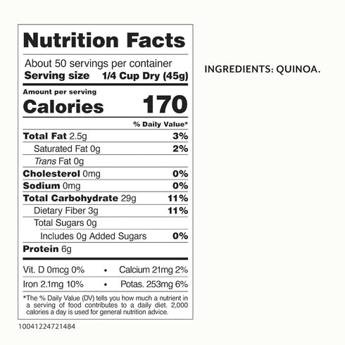 5 Lb Roland Foods White Quinoa, Pre-washed, Specialty Imported Food, Bag