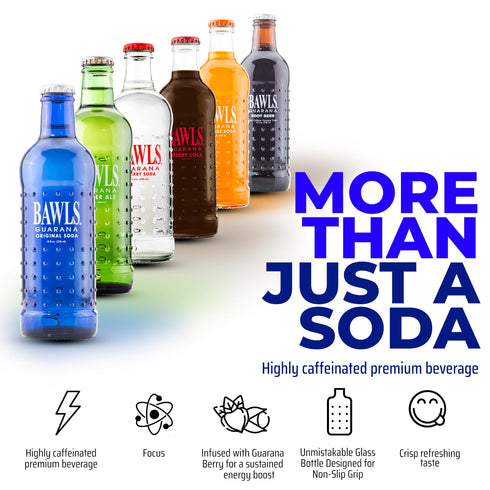 Bawls Pack, Pack, 10oz 12 Pack Variety Guarana Drink, Guarana Soda, Guarana Fueled Soda for Energy, High Energy
