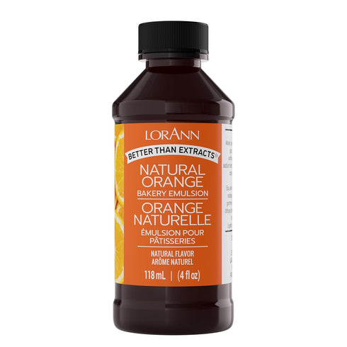LorAnn Oils Orange Bakery Emulsion, 4 Oz: True Essence for Cakes, Cookies & Desserts, Gluten-Free, Keto-Friendly