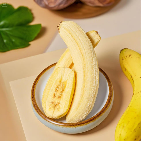 GCYYSIQS 2bags Bananas,60g/2.11oz/bag,Crispy,Freeze-Dried 3 4 Freeze Dried Fruit Snack,about to Whole Bananas/bag