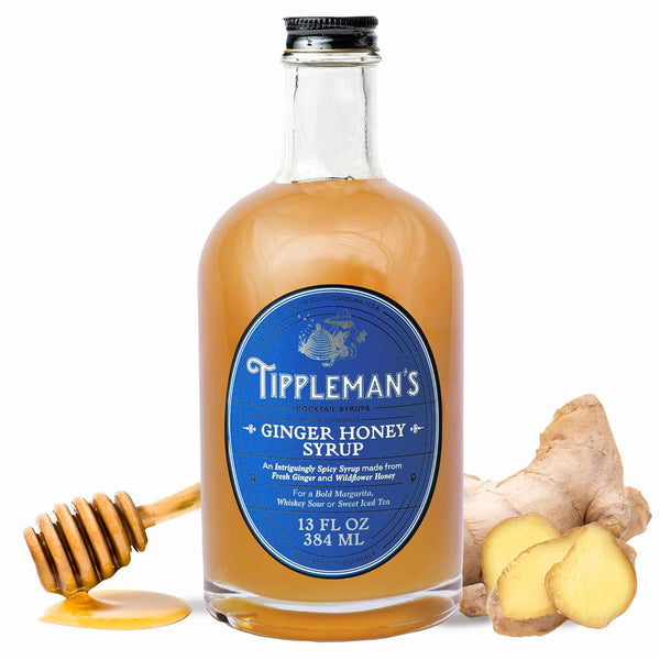 Tippleman's Ginger Honey Syrup - Craft Cocktail Mixer - All Natural Complex