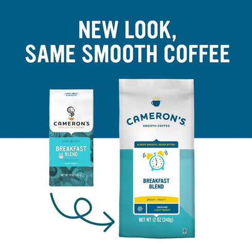 Cameron's Coffee Roasted Ground Coffee Bag - Breakfast Blend, 12 Ounce