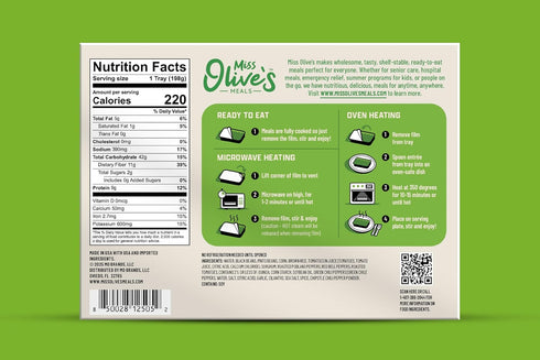 7 oz (Pack 3) Miss Olives Southwest Style Bean & Grain Bowl, Lower Sodium Microwavable Ready Meal, Plant-Based