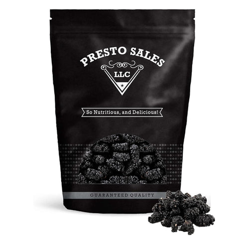 Mulberries, "FRESH" Dried Black - No sugar added, Delicious, Quality, Vegan, User