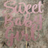 Sweet Baby Girl Cake Topper, Rose Gold Glitter for Newborn Gender Reveal, Baby One Month, 1st Birthday Party Supplies