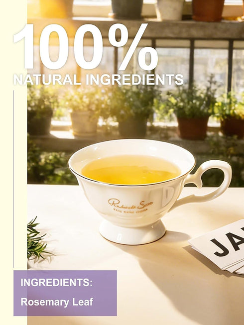 100 Count, TeeLux Rosemary Tea Bags Natural Premium Rosemary Leaves Tea, Smooth & Aromatic, Caffeine Free