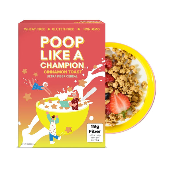 Poop Like A Champion High Fiber Cereal - Cinnamon Toast Flavor |