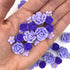(60 Violet Icing Flowers | Small Edible Roses | Lavender and Purple Sugar Flowers | Edible Flower Sprinkles | Simply