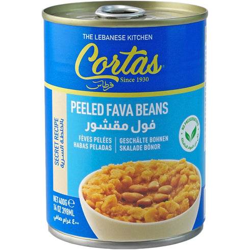 Cortas 14oz (Pack 6), Medammas - Peeled Fava Beans, of RTE Secret Recipe Foul