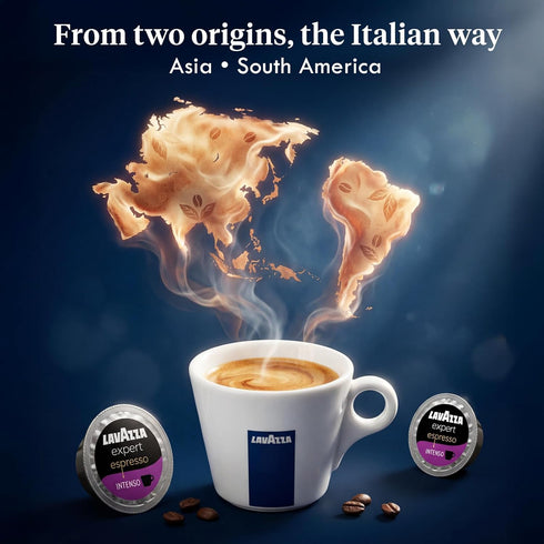 72 Count Lavazza Expert Espresso Intenso Capsules Dark Roast Coffee Pods with Arabica & Robusta Blend Bold Flavor