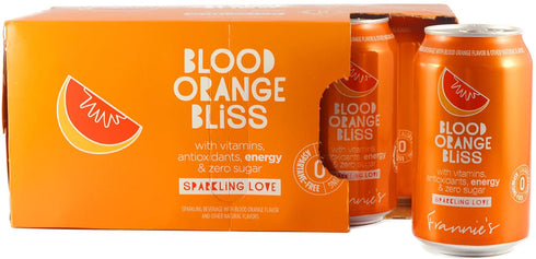 AmishTastes 12 Oz. 24) Frannies Sparkling Blood Orange Bliss, Protected With High-Density Foam, (Case