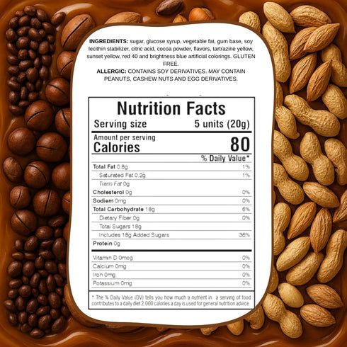 21oz 1.3lb Cashew Nut Caramel Candy Premium Milk Caramel with Nuts, Individually Wrapped Gourmet, Snacks, Retro Sweets