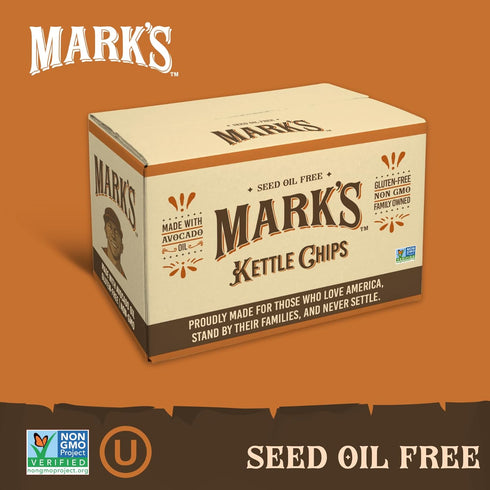 Pack 3-Flavor Pack, 5 oz (Pack 3) MARKS Kettle Cooked Avocado Oil Potato Chips, Variety Gluten Free and Seed Oil Free |