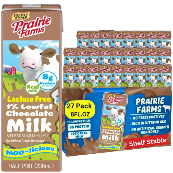 Prairie Farms Dairy Prairie Farms - Chocolate Lactose Free Milk, Shelf Stable 1% Low Fat
