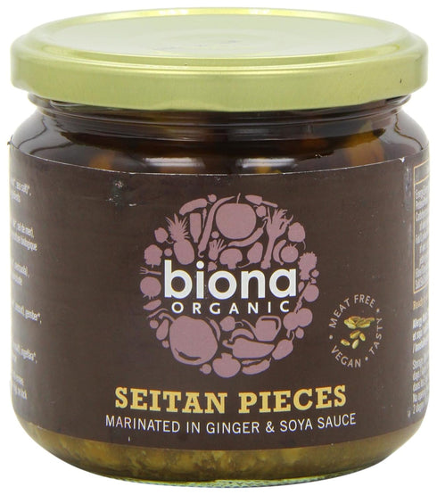 Biona 350g Organic - Seitan Pieces (in Soya Sauce & Ginger)