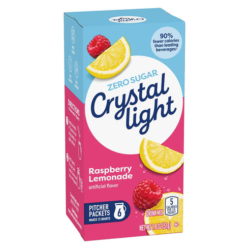 12-Quart 1.8-Ounce (Pack 7) Crystal Light Raspberry Lemonade Drink Mix, Box