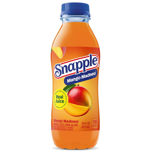 16 oz 6 pack Snapple Mango Madness, fl recycled plastic bottle