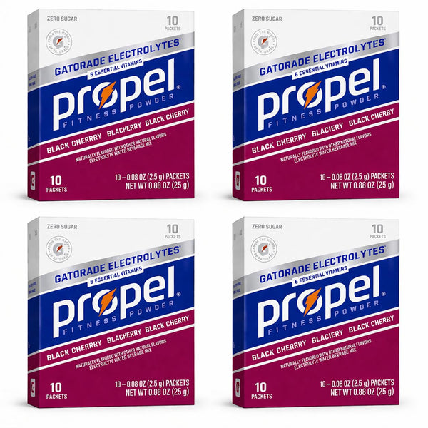 Propel Zero Sugar Electrolyte Powder Packets, 10 count pack of 4 (40