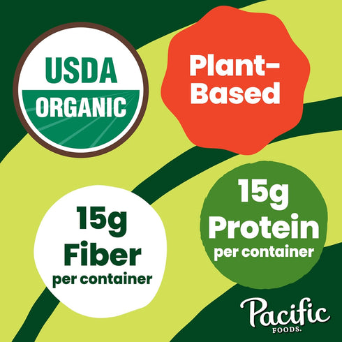 16.5 oz Can(Pack 1) Pacific Foods Organic Fire Roasted Vegetable Chili, Plant Based