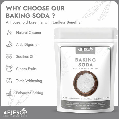 Bicarbonate,7oz(200g) AEJESOP Baking Soda, Sodium