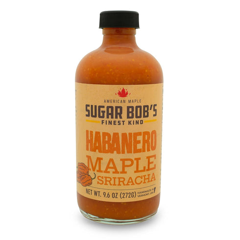 Sugar Bob’s Finest Kind Habanero Maple Sriracha Hot Sauce - Very Hot Habanero Sauce, 9.6 oz