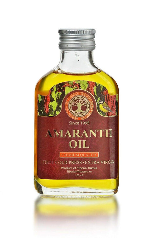 Siberian Amaranth Oil, 100 Ml, Premium Quality, Extra Virgin, First Cold Press, 3.4 Fl Oz