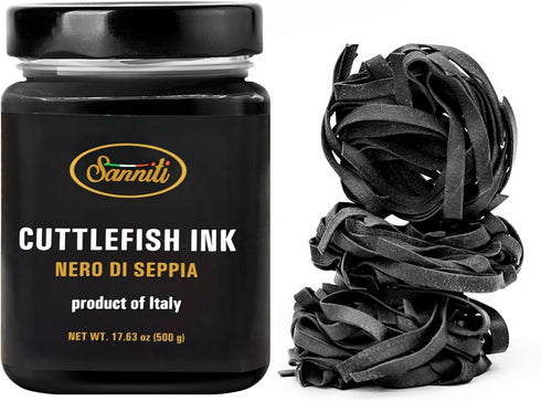 (17.6 oz) Sanniti Cuttlefish Ink Nero di Seppia | Authentic Italian Seafood Ink | Gourmet Ingredient for Pasta