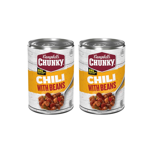 Campbells Chunky Chili With Beans, 16.5 oz Can (Pack of 2)