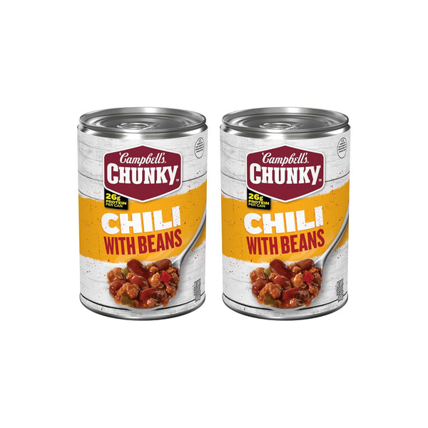 Campbells Chunky Chili With Beans, 16.5 oz Can (Pack of 2)