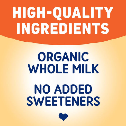 Stonyfield Organic 6 3.4 oz., 4 YoBaby Whole Milk Banana & Oat Yogurt Pouches for Babies Months & Older, Ct