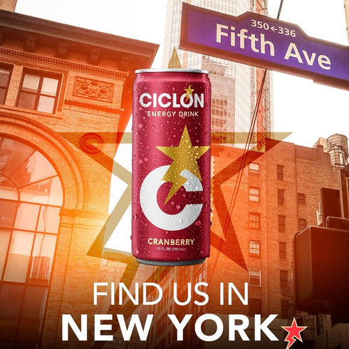 24 (10 Oz) Ciclon Energy Drink Cranberry Flavor Cans Fl