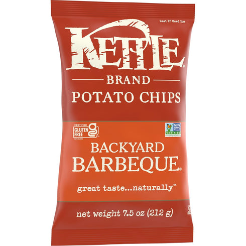 7.5 oz Kettle Brand Backyard Barbeque Kettle Potato Chips, Gluten-Free, Non-GMO, Bag