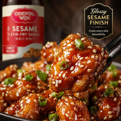 14 oz (2 Pack) Oriental Wok Gourmet Sesame Stir-Fry Sauce, Blend of Sweetness and Umami Family Sauce, Ideal